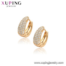 96848 xuping fashion 18K gold color hoop gold earring for women